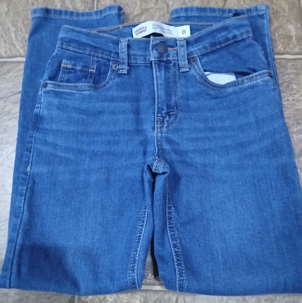 Levi's Boys Slim Straight Jeans 514 Sz 8 reg Blue Denim Casual Outdoor Kids